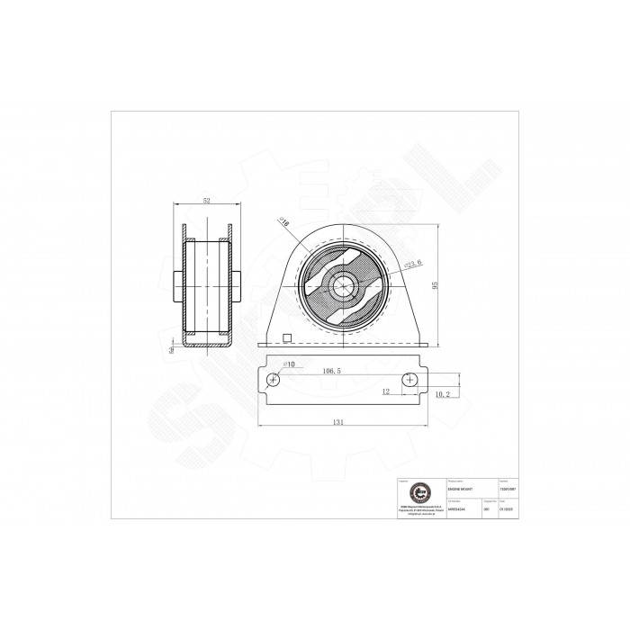 Support Moteur Avant Pour Mitsubishi Lancer Cargo Camionnette/Break VII MR554244