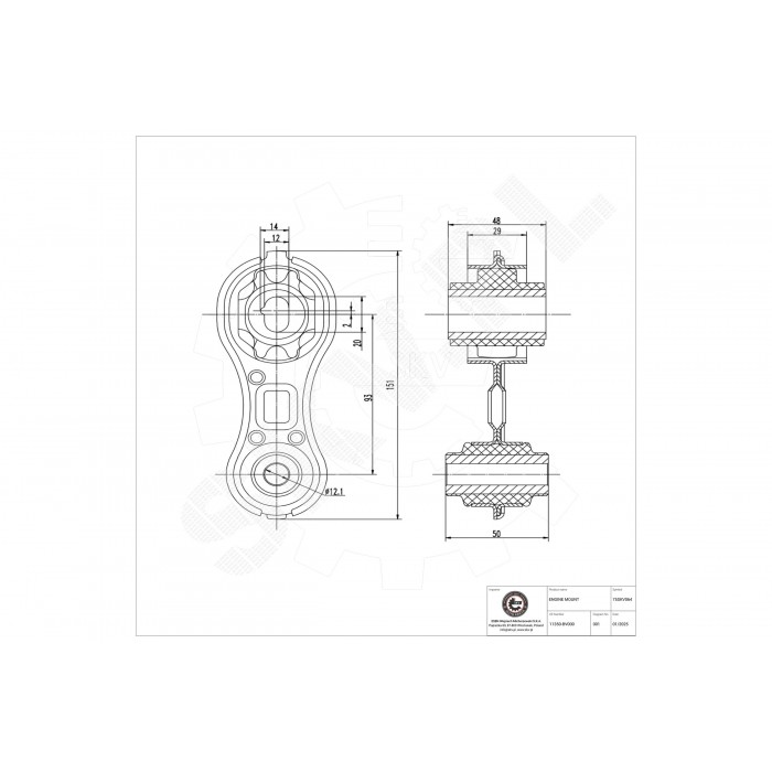 Support Moteur Droit Pour Renault Grand Scénic II Megane Nissan Primera