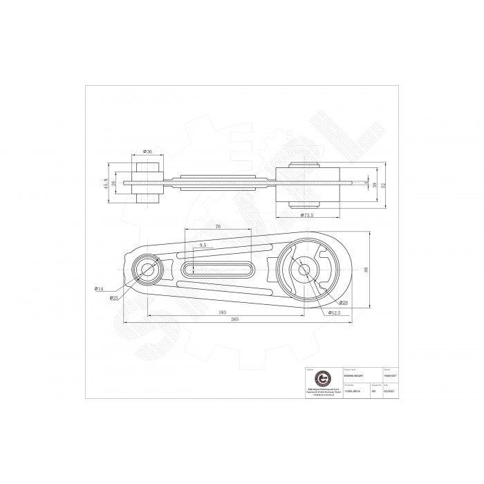 Support Moteur Gauche Pour Nissan Qashqai X-Trail 11360JD01A 11360JD01B