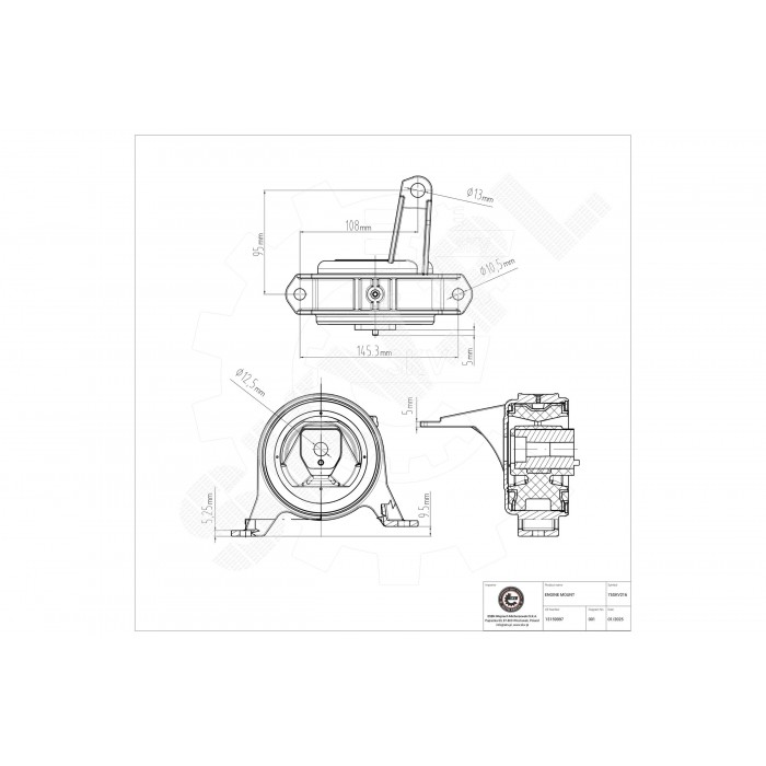 Support Moteur Avant Gauche Pour Opel Astra H Meriva B Zafira Vauxhall Twintop