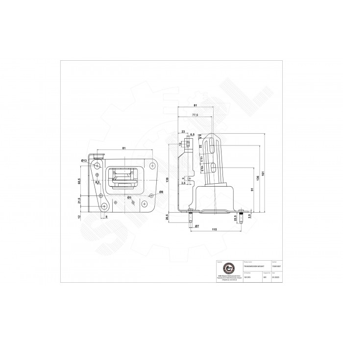 Support de Boite de Vitesses Pour Peugeot 207 1007 Citroën C3 DS3