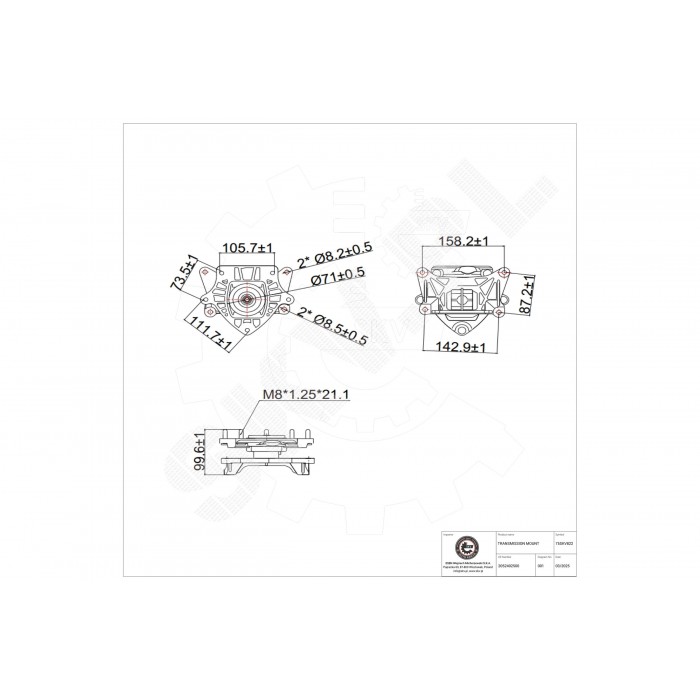 Support de Boite de Vitesses Pour Mercedes-Benz Classe C T-Model E V 2052402500