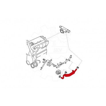 Tuyau de Chauffage Pour VW Bora Caddy II Golf IV Audi Seat Skoda 1J0121086B