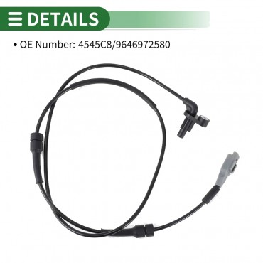Capteur ABS Avant Pour Peugeot Partner Citroën Berlingo 4545C8, 9646972580