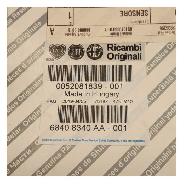 Capteur ABS Arrière Gauche Pour Fiat Fiorino Linea Qubo 51763165, 52081839