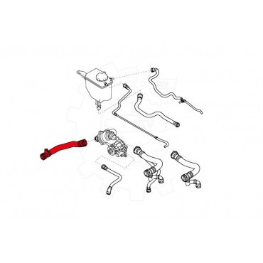 Tuyau de Refroidissement Pour BMW Série 5 E60 E61 6 E63 E64 17127540666 7540666