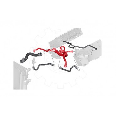 Tuyau de Refroidissement Pour BMW X5 E53 17127526856 7526856