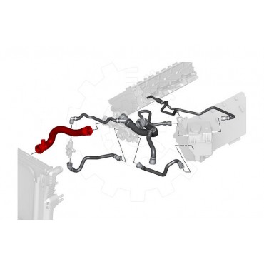 Tuyau de Refroidissement Pour BMW X5 E53 17127509963 7509963