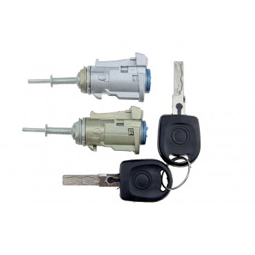 2 Barillet Serrure de Porte Avant Pour VW Bora Golf IV Polo Skoda Fabia I