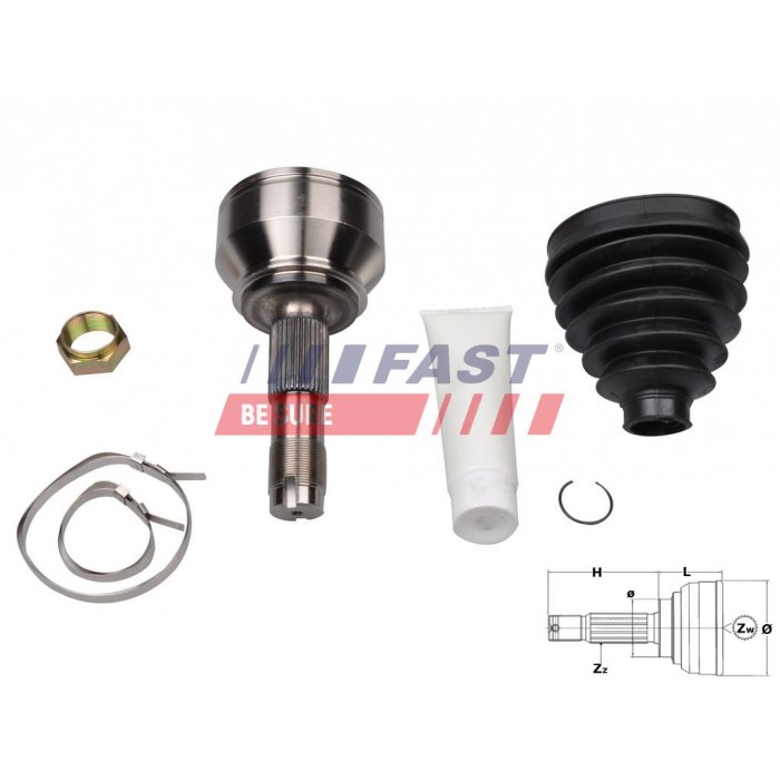 Tête de Cardan Arbre de Transmission Côté Roue Pour Peugeot Fiat Citroën