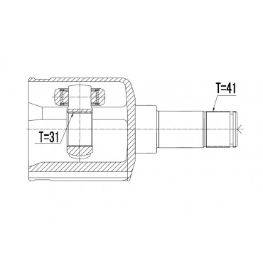 Tête de Cardan Arbre de Transmission Avant Gauche Pour Ford Transit 1512912