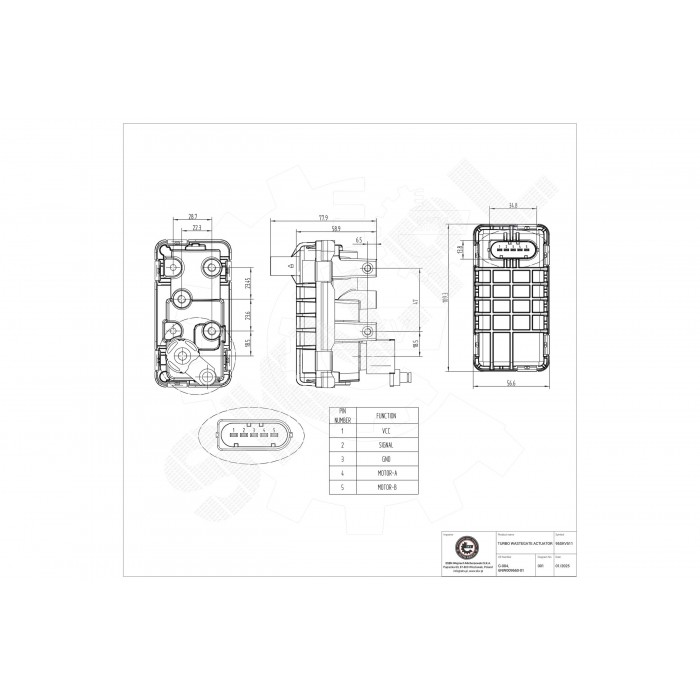 Actuateur de Turbo Wastegate Pour BMW Série 1 E81 E87 E88 3 E90 E91 11657800594