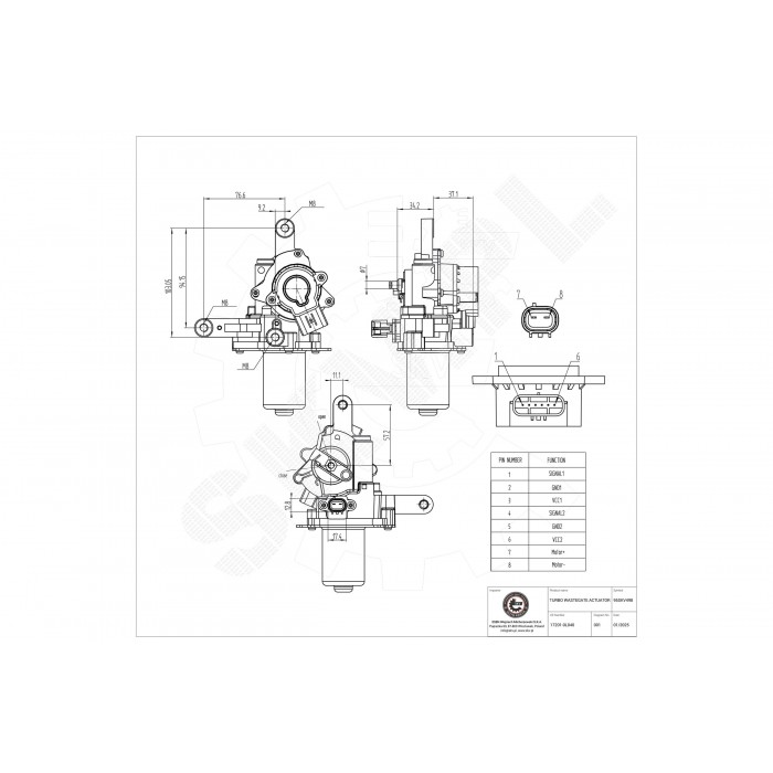 Actuateur de Turbo Wastegate Pour Toyota Hilux VII 17201OL040