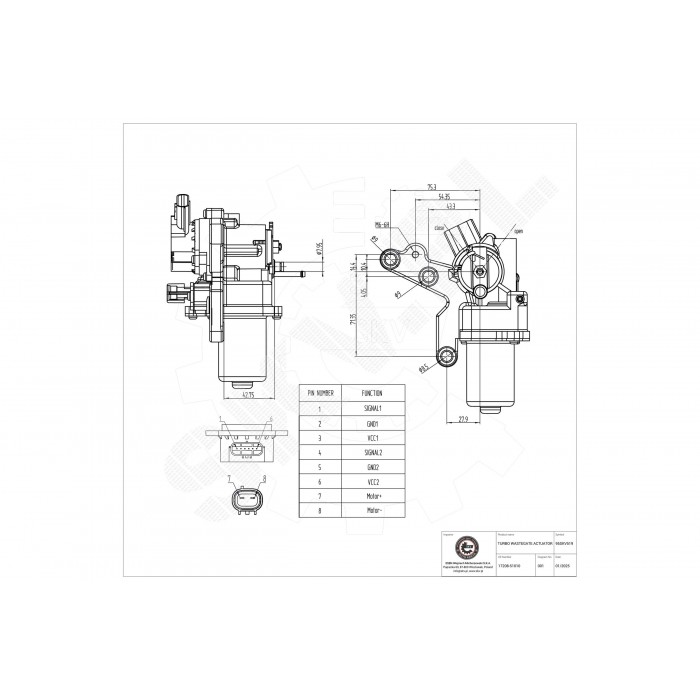 Actuateur de Turbo Wastegate Pour Toyota Land Cruiser 200 1720178032 1720851010