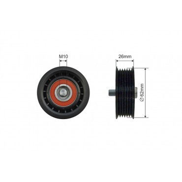 Galet Tendeur Courroie d'Accessoire Pour VW Audi A3 Skoda 022145299C 022145299H