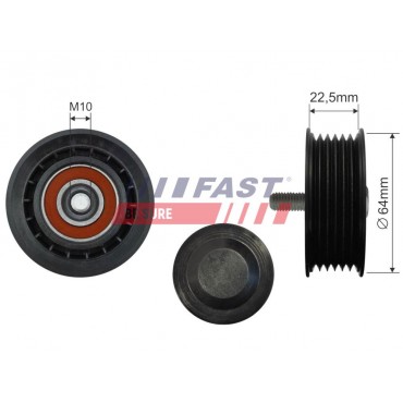 Galet enrouleur de Courroie d'Accessoire Pour Fiat Alfa Romeo Lancia 51800046