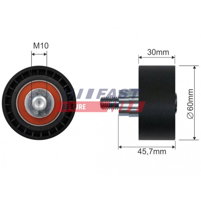 Galet enrouleur de Courroie d'Accessoire Pour Peugeot Fiat Citroën 1611422880