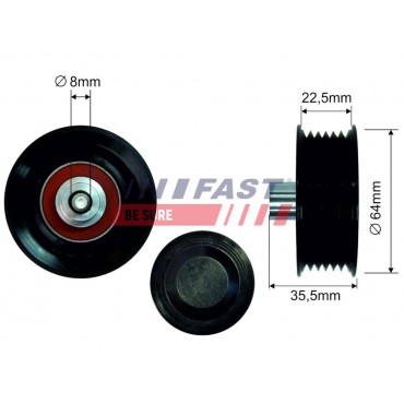 Galet enrouleur de Courroie d'Accessoire Pour Peugeot Fiat Ford Citroën 1372398