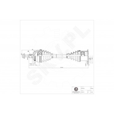 Cardan Arbre de Transmission Avant Pour VW Seat Ford 7M0407451A 1109009 1125045