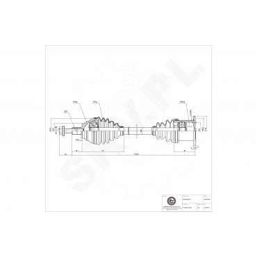 Cardan Arbre de Transmission Avant Gauche Pour VW Audi Seat Skoda 1K0407271PA