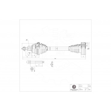 Cardan Arbre de Transmission Avant Gauche Pour VW Audi Seat Skoda 1J0407271KH
