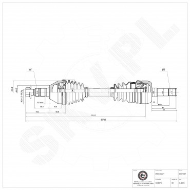 Cardan Arbre de Transmission Avant Droit Pour Opel Cadillac Saab Vauxhall 374893