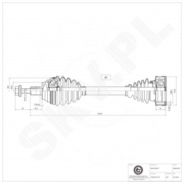 Cardan Arbre de Transmission Avant Gauche Pour VW Audi Seat Skoda 3C0407271AE