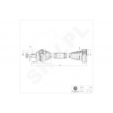 Cardan Arbre de Transmission Avant Droit Pour VW Audi Seat Skoda 1Q0407272X