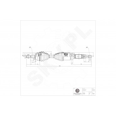 Cardan Arbre de Transmission Avant Droit Pour Ford C-Max II Focus III 2 557 565