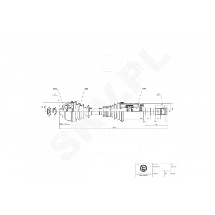 Cardan Arbre de Transmission Avant Droit Pour BMW Série 5 F10 F11 31607593044