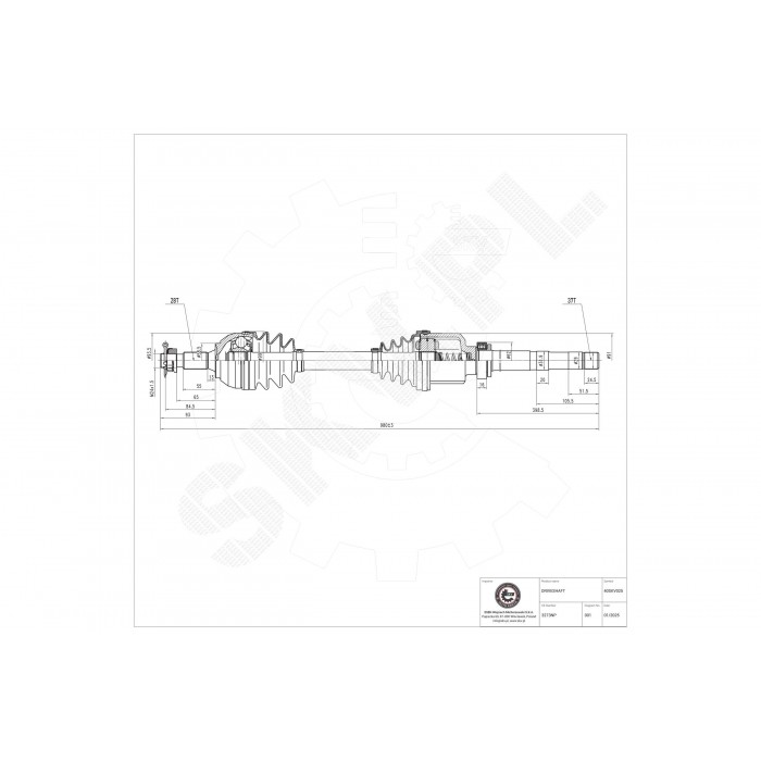 Cardan Arbre de Transmission Avant Droit Pour Peugeot Fiat Scudo Toyota Citroën