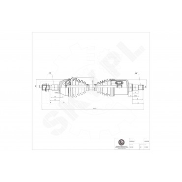 Cardan Arbre de Transmission Avant Gauche Pour Ford C-Max II Focus III 1686194