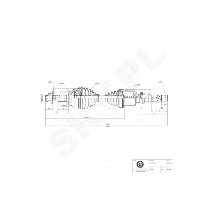 Cardan Arbre de Transmission Avant Droit Pour Peugeot Fiat Citroën 1349787080