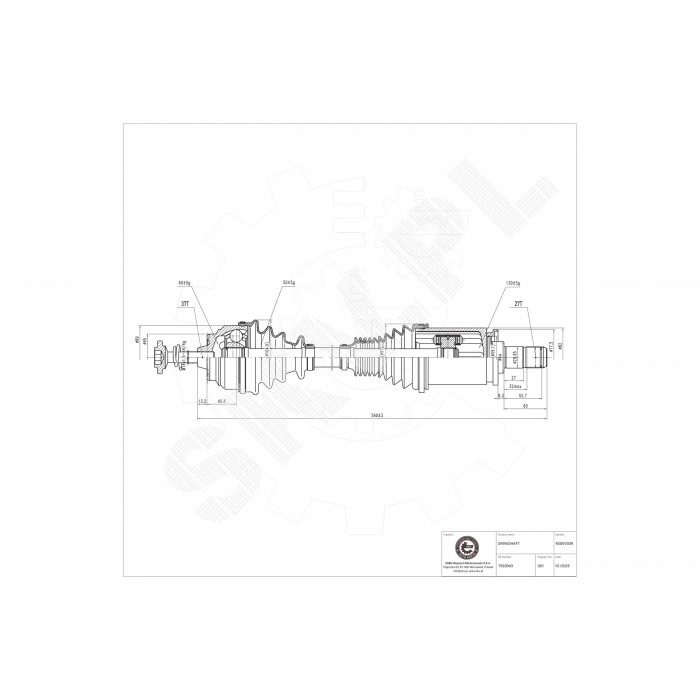Cardan Arbre de Transmission Avant Gauche Pour BMW Série 5 F10 F11 31607593043