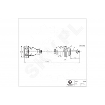 Cardan Arbre de Transmission Avant Droit Pour VW Bora Audi Seat Skoda 3A0407272X