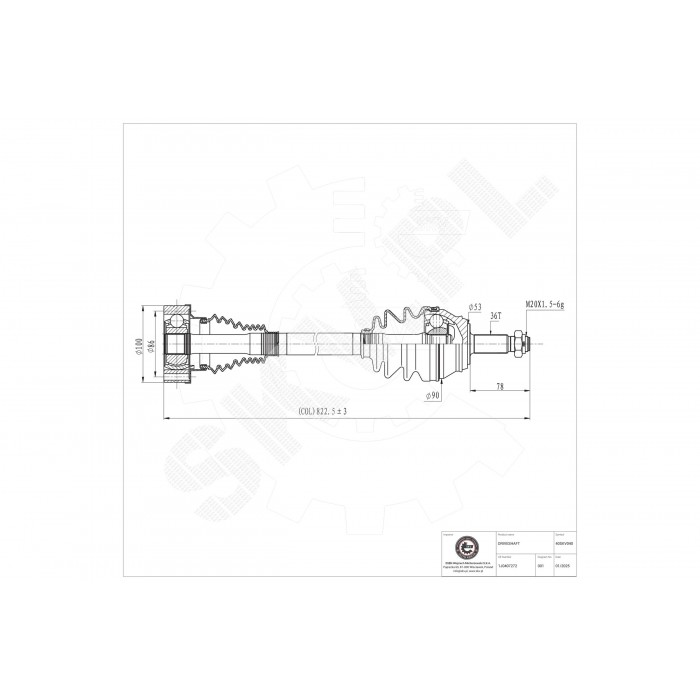 Cardan Arbre de Transmission Avant Droit Pour VW Bora Audi Seat Skoda 3A0407272X