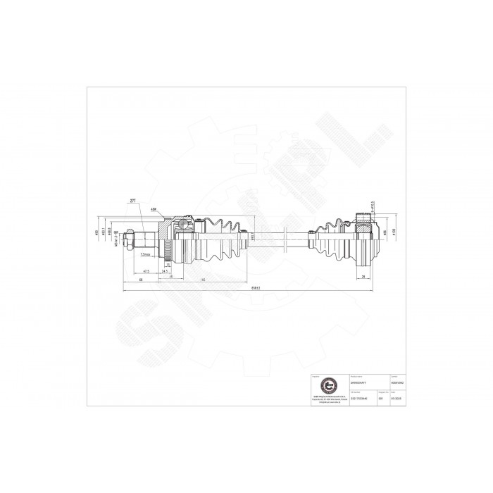 Cardan Arbre de Transmission Arrière Droit Pour BMW Série 1 E81 33217533446