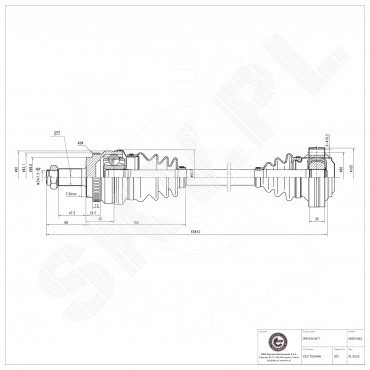 Cardan Arbre de Transmission Arrière Droit Pour BMW Série 1 E81 33217533446