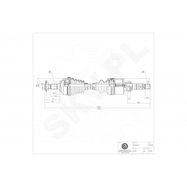 Cardan Arbre de Transmission Avant Droit Pour Peugeot 307 Partner Citroën