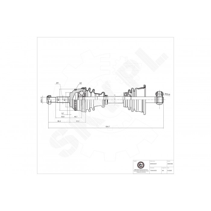 Cardan Arbre de Transmission Avant Gauche Pour Renault Clio II III Kangoo Nissan