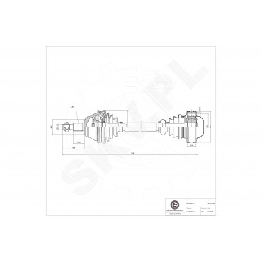 Cardan Arbre de Transmission Avant Gauche Pour VW Audi A3 Seat Skoda 1J0407271FD