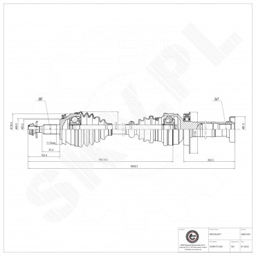 Cardan Arbre de Transmission Avant Droit Pour VW 7E0407272N 7E0407272NV