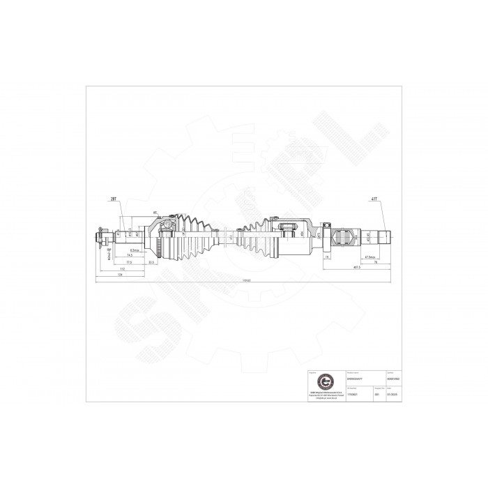 Cardan Arbre de Transmission Avant Droit Pour Ford Transit CC113B436BA