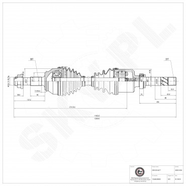 Cardan Arbre de Transmission Avant Droit Pour Fiat Ducato 1366928080 71796535