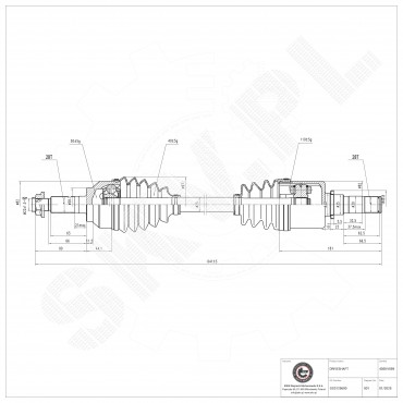 Cardan Arbre de Transmission Avant Gauche Pour Mazda 3 5 GG2825600R0G GG3125600