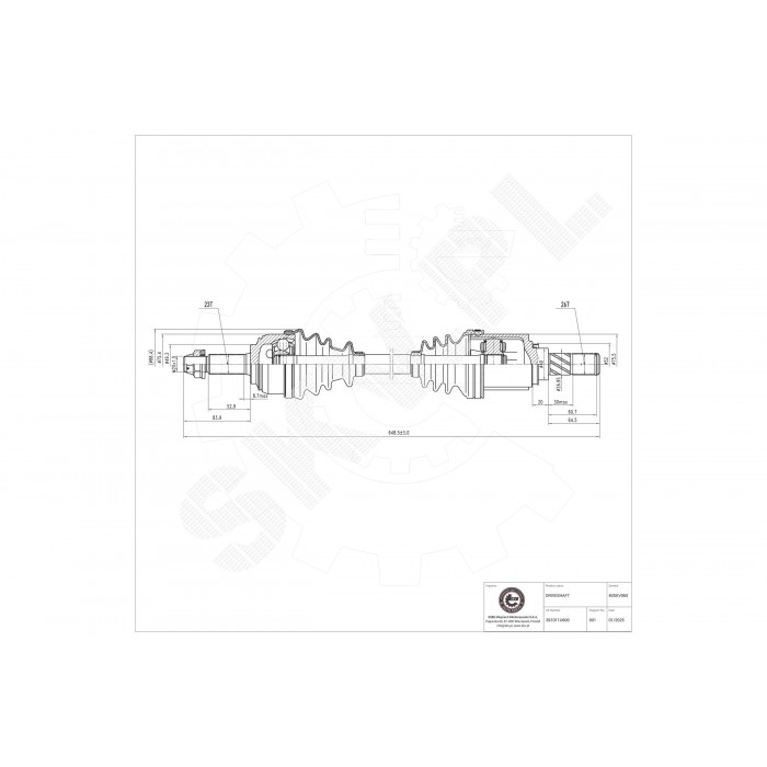 Cardan Arbre de Transmission Avant Gauche Pour Nissan Micra C+C III 391011U600