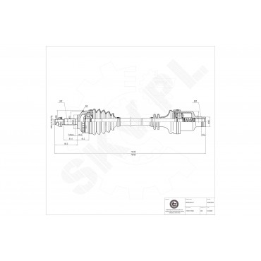 Cardan Arbre de Transmission Avant Droit Pour Renault Clio II Kangoo 7700113258