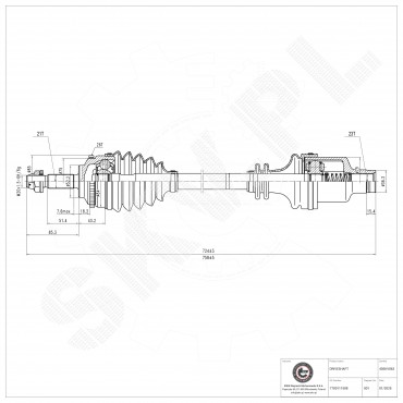 Cardan Arbre de Transmission Avant Droit Pour Renault Clio II Kangoo 7700113258