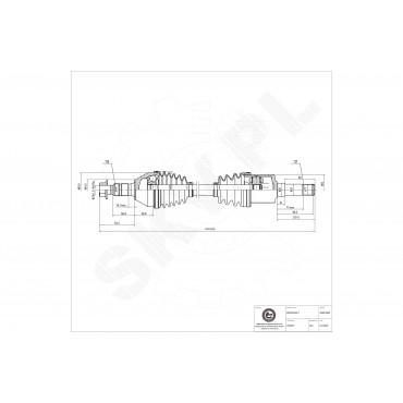 Cardan Arbre de Transmission Avant Pour Opel Saab Vauxhall 375057 93169644