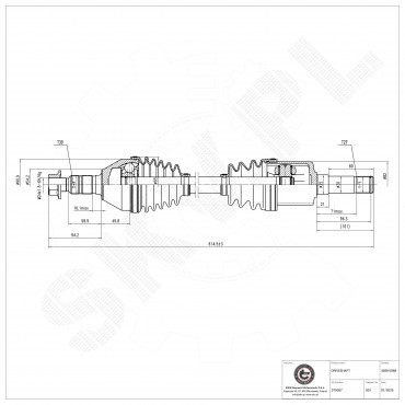 Cardan Arbre de Transmission Avant Pour Opel Saab Vauxhall 375057 93169644